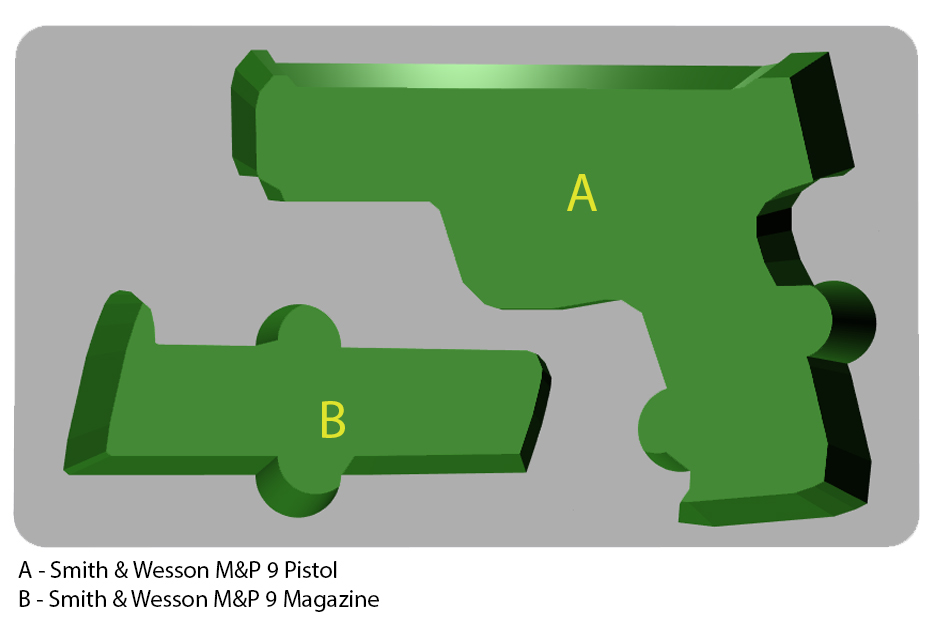 Details about   Precut Smith & Wesson M&P 9mm/.40/.45acp Pistol foam kit fits Pelican 1400 case 